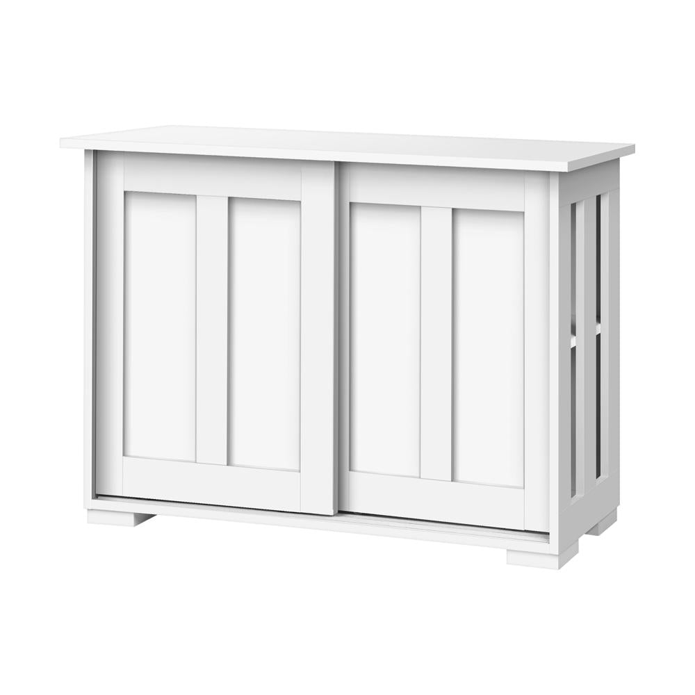 Oikiture Sideboard Buffet Side Hallway Table Floor Cabinets Desk Storage Cupboard Shelf Home Furniture _White-Sideboard-PEROZ Accessories