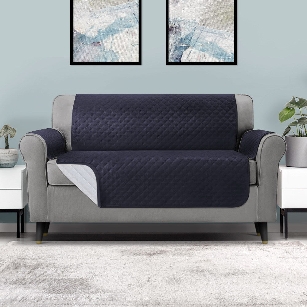 Artiss Sofa Cover Quilted Couch Covers 100% Water Resistant 3 Seater Dark Grey-Furniture > Sofas - Peroz Australia - Image - 8