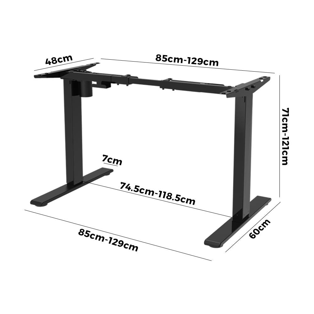 Oikiture Standing Desk Frame Height Adjustable Sit Stand Table Leg Motorised-Standing Desk-PEROZ Accessories