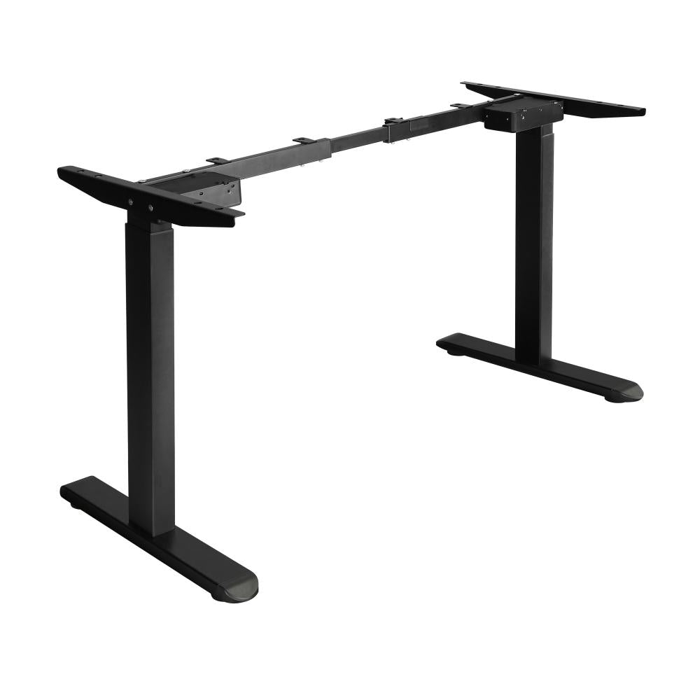 Oikiture Dual Motor Height Adjustable Standing Desk Dual Motors Home Office Sit Stand Desk Electric Motorised Standing Desk Fram Laptop Computer Workstation Black-Standing Desk-PEROZ Accessories