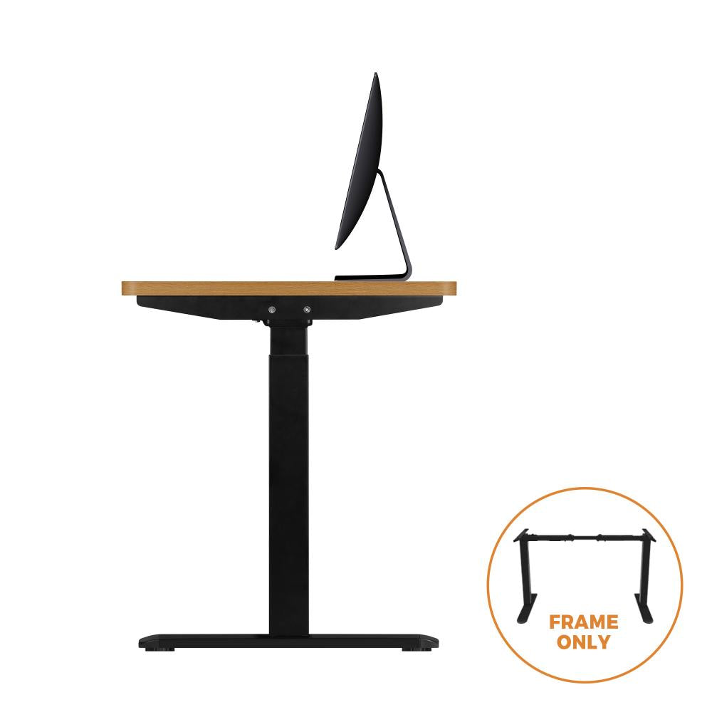Oikiture Dual Motor Height Adjustable Standing Desk Dual Motors Home Office Sit Stand Desk Electric Motorised Standing Desk Fram Laptop Computer Workstation Black-Standing Desk-PEROZ Accessories