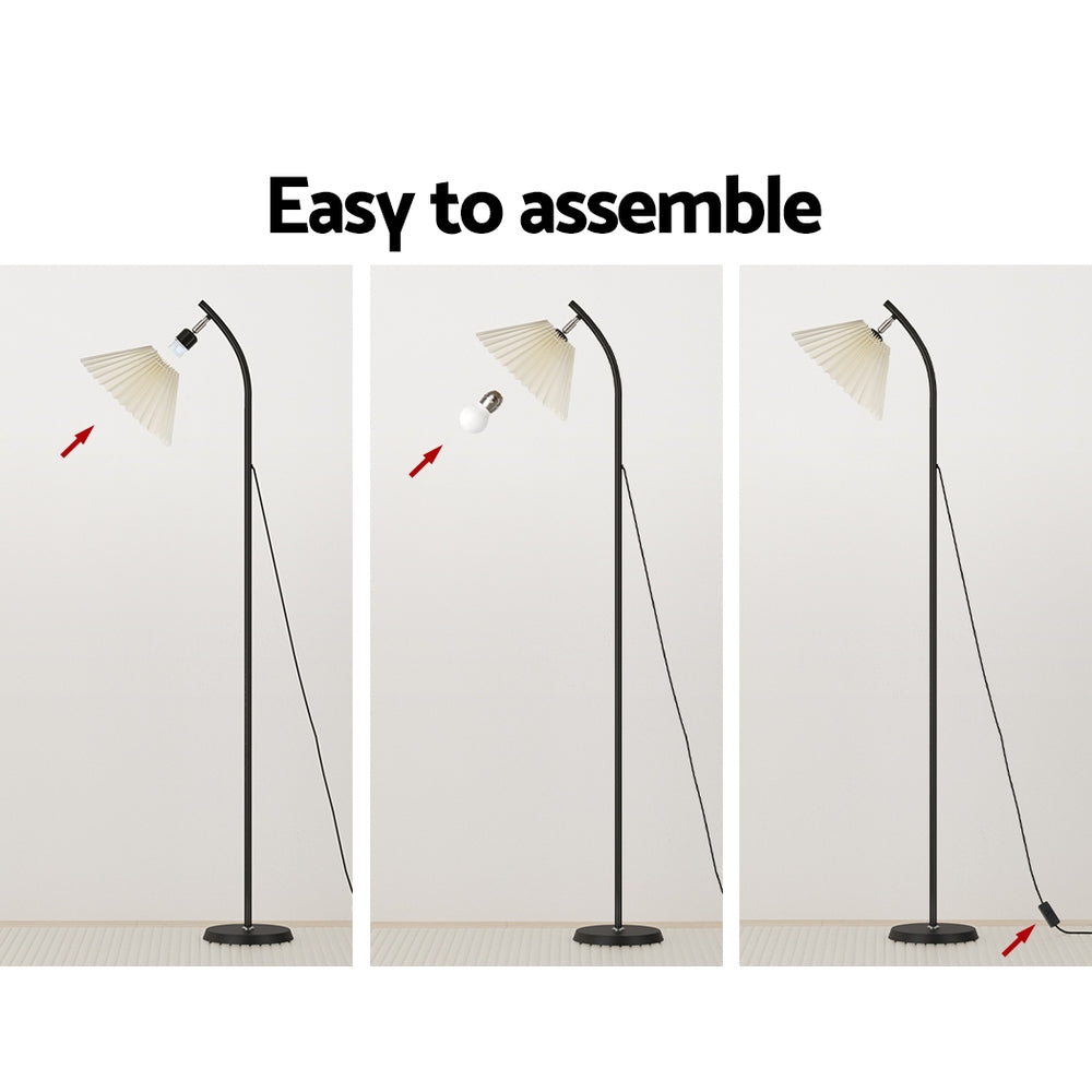 Artiss Floor Lamp Modern Light Stand LED Home Room Office Black White Shade-Furniture > Living Room-PEROZ Accessories