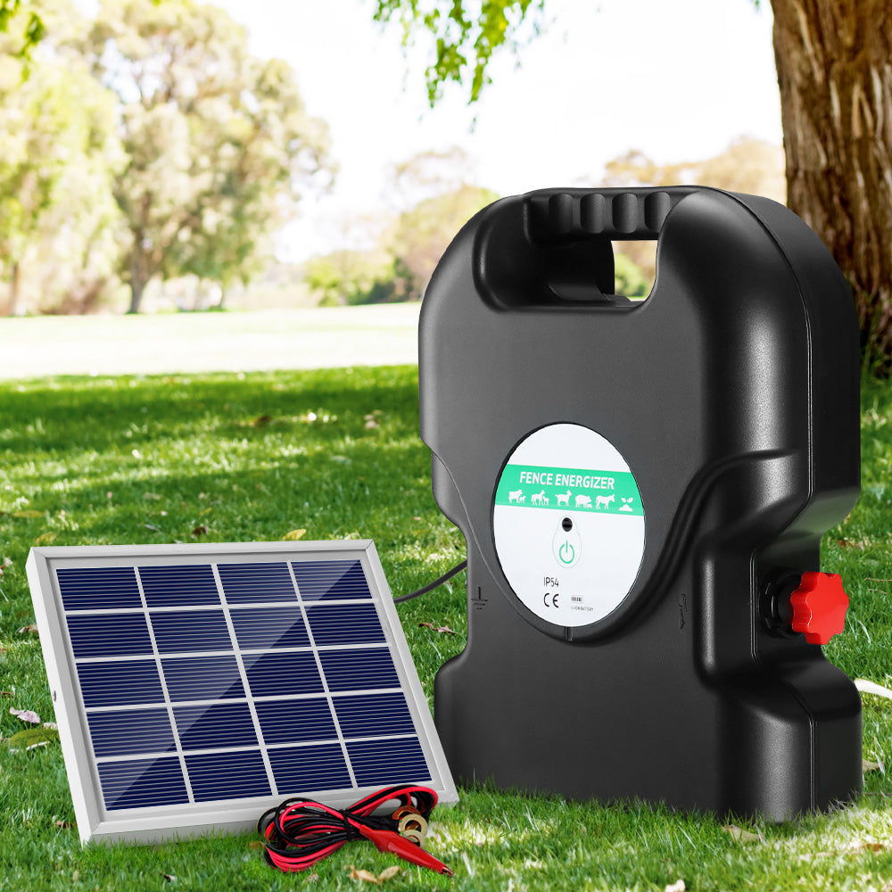 Giantz 20km Electric Fence Energiser Solar Energizer Charger Farm Animal 1.2J-Pet Care > Farm Supplies-PEROZ Accessories