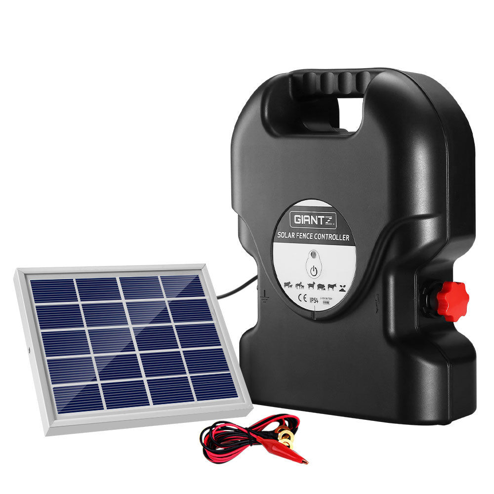 Giantz Electric Fence Energiser Solar Fencing Energizer Charger Farm Animal 15km 0.8J-Pet Care > Farm Supplies-PEROZ Accessories
