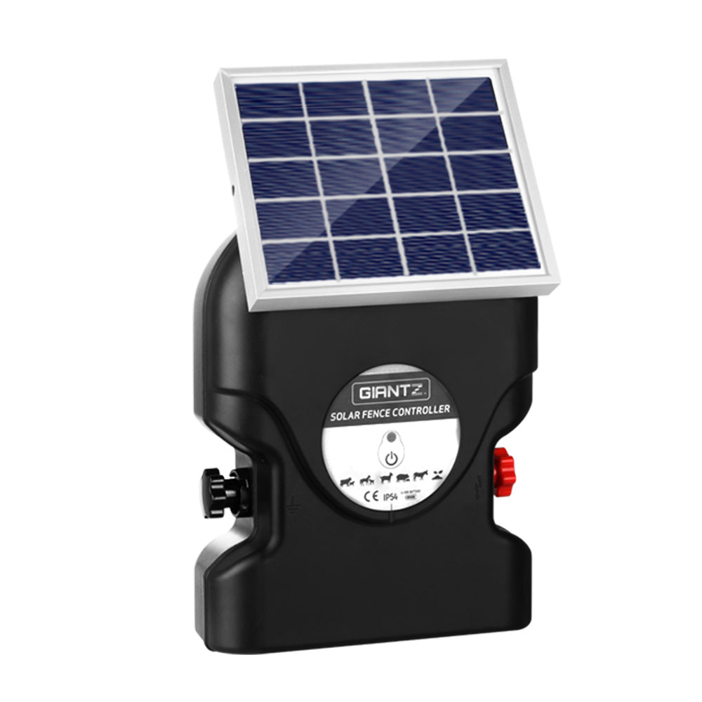 Giantz Electric Fence Energiser Solar Fencing Energizer Charger Farm Animal 15km 0.8J-Pet Care > Farm Supplies-PEROZ Accessories