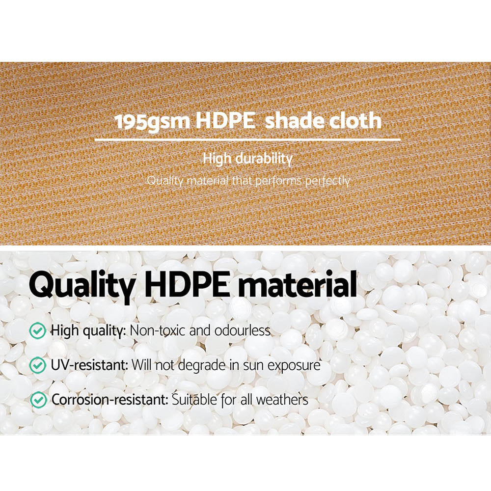 Instahut 90% Shade Cloth 3.66x30m Shadecloth Sail Heavy Duty Beige-Home & Garden > Shading-PEROZ Accessories