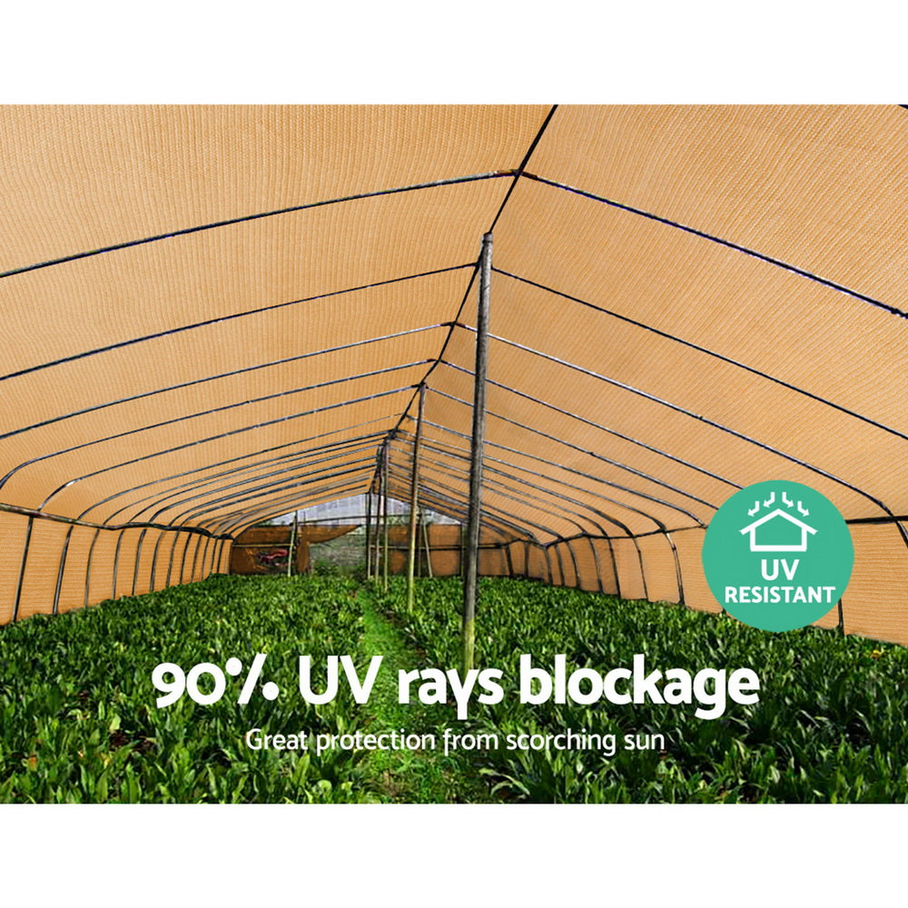 Instahut 90% Shade Cloth 3.66x30m Shadecloth Sail Heavy Duty Beige-Home & Garden > Shading-PEROZ Accessories
