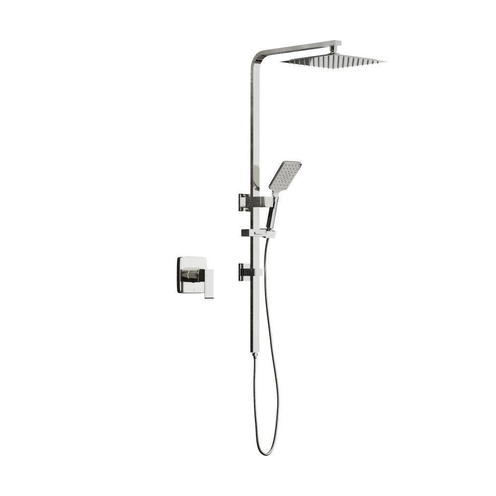 Shop Welba 10" Rain Shower Head Set Square Handheld With Shower Mixer Tap Chrome | PEROZ Australia