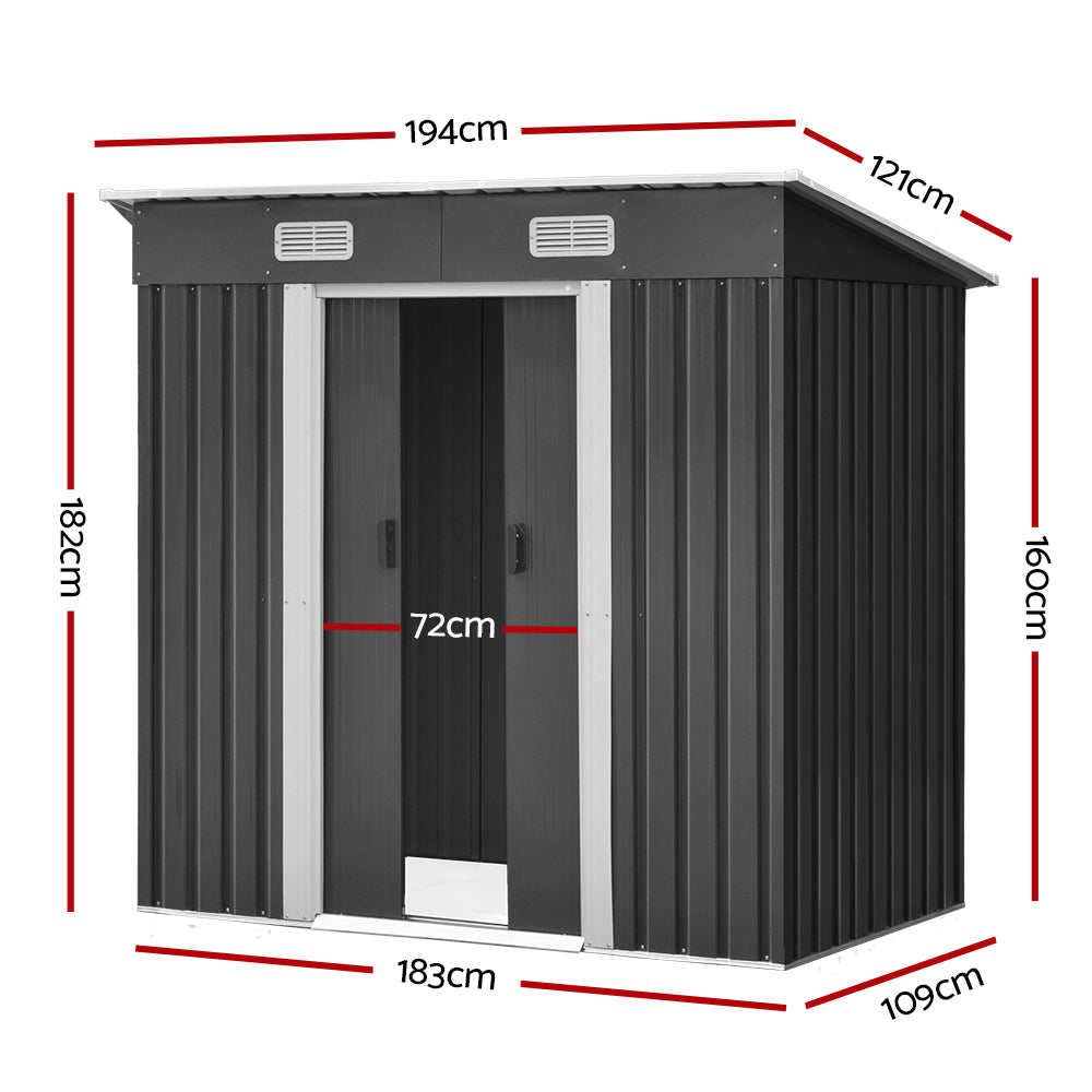 Giantz Garden Shed 1.94x1.21M Outdoor Storage Sheds Tool Workshop-Home & Garden > Garden Furniture-PEROZ Accessories