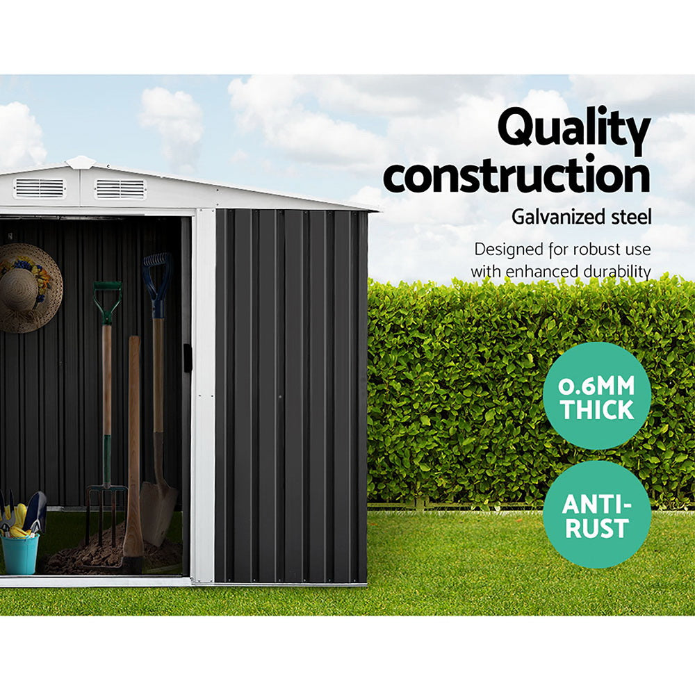 Giantz Garden Shed Outdoor Storage Sheds Tool Workshop 2.58X2.07M-Home & Garden > Storage-PEROZ Accessories