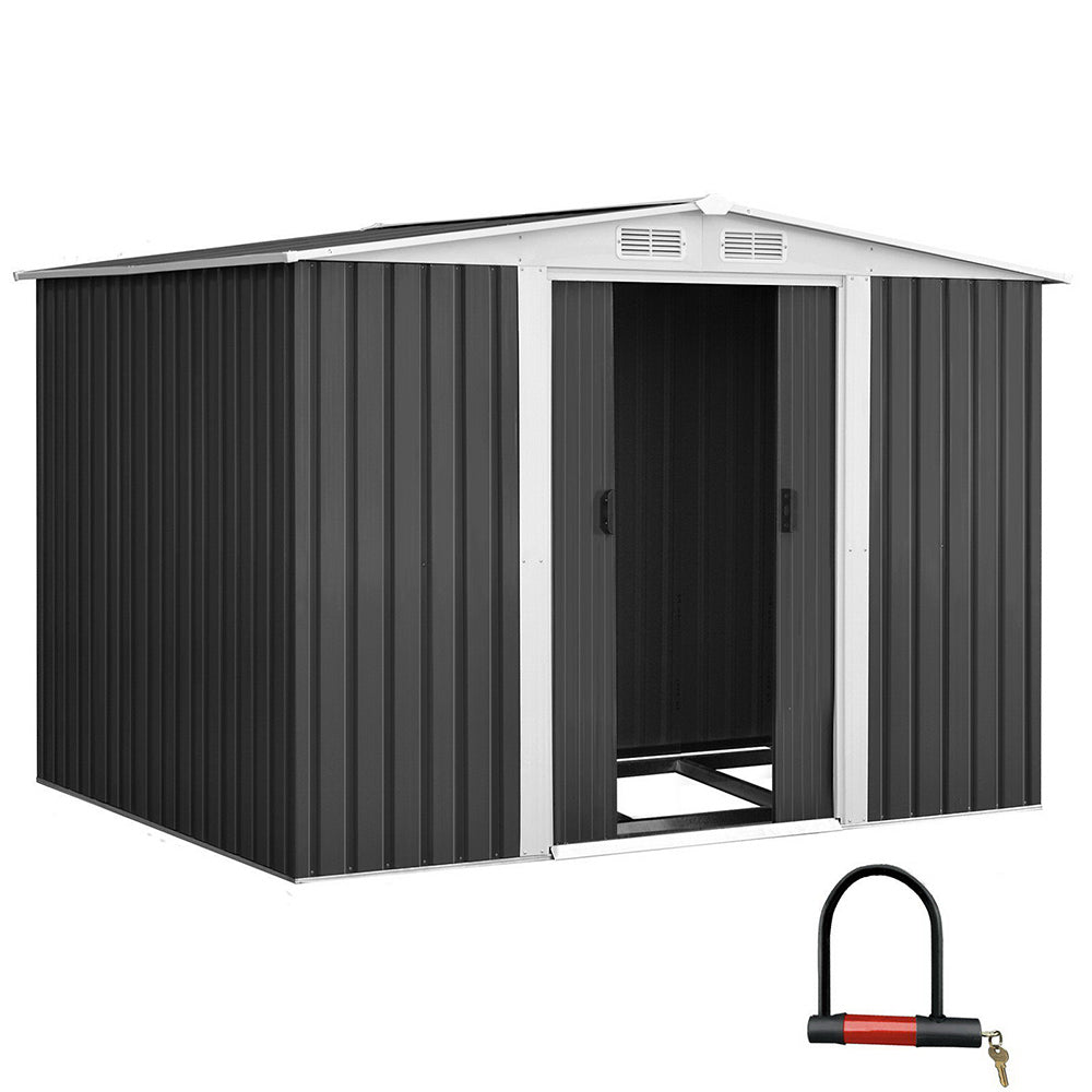 Giantz Garden Shed Outdoor Storage Sheds Tool Workshop 2.58X2.07M with Base-Home & Garden > Garden Furniture-PEROZ Accessories
