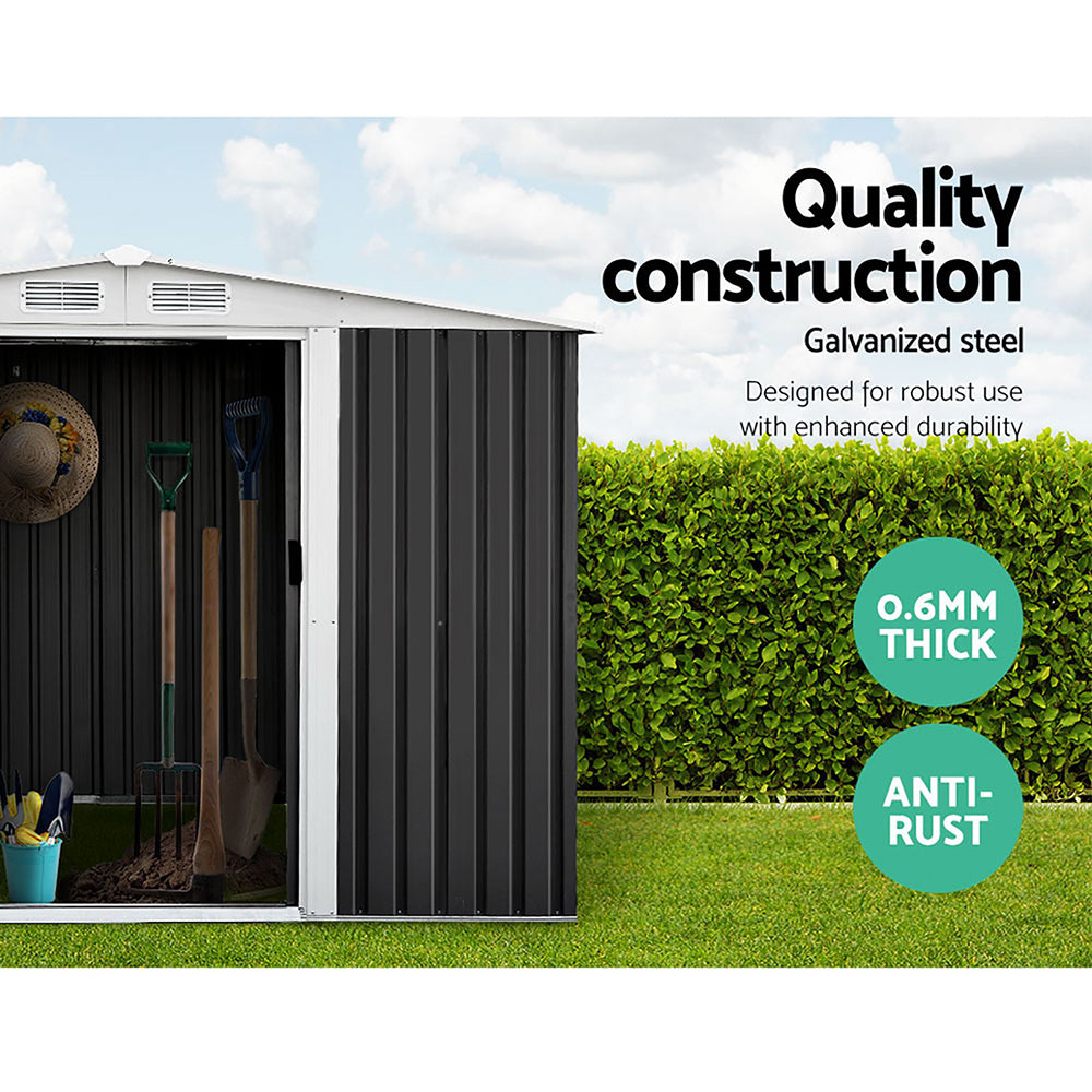 Giantz Garden Shed Outdoor Storage Sheds Tool Workshop 2.58X2.07M with Base-Home & Garden > Garden Furniture-PEROZ Accessories