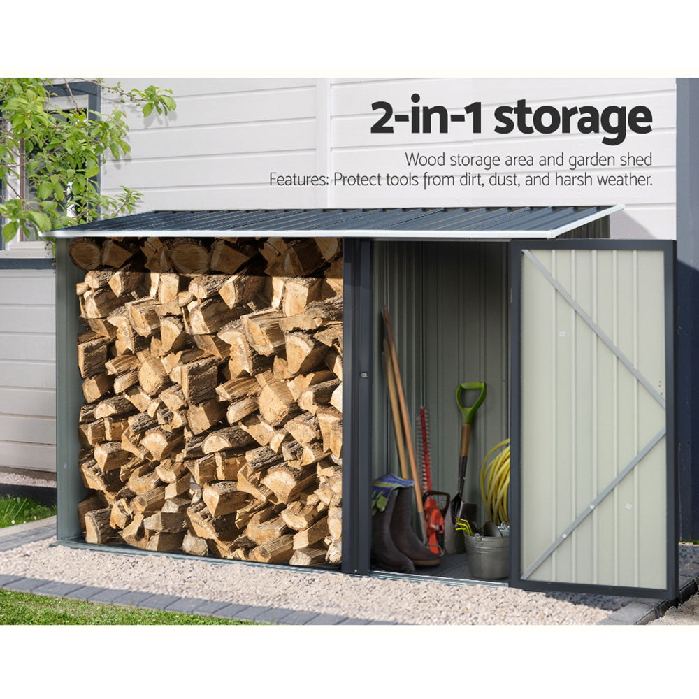 Giantz Garden Shed Sheds Outdoor Tool 2.49x1.04M Storage Workshop House Galvanised Steel-Home & Garden > Storage-PEROZ Accessories