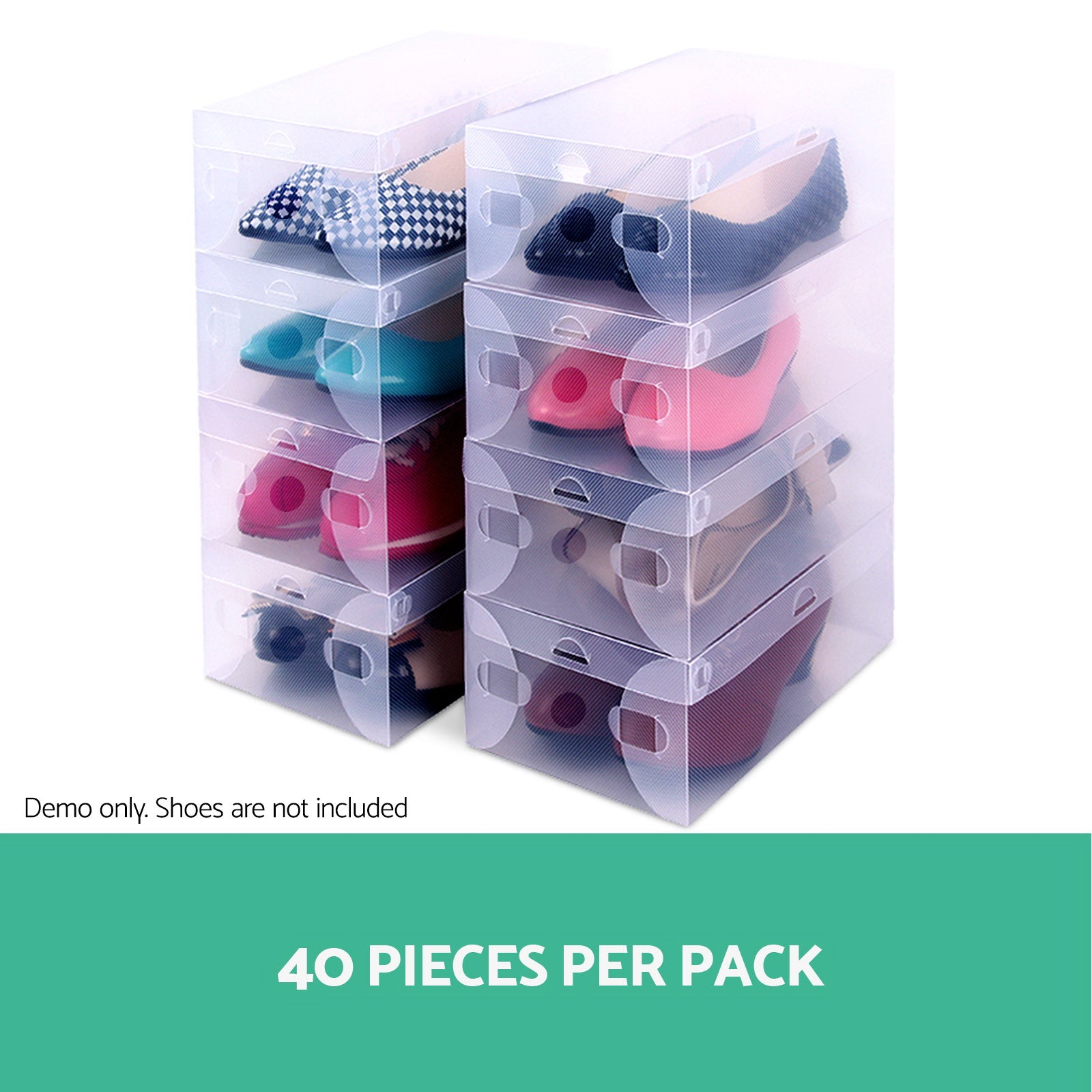 Artiss 40X Shoe Box Storage Clear Case Foldable Stackable-Home & Garden > Storage-PEROZ Accessories