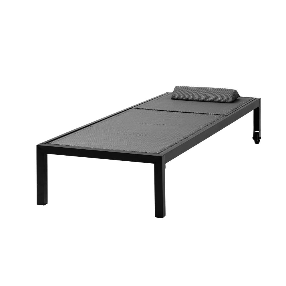 Livsip Sun Lounge with Aluminium Frame and Wheels Removable Day Bed Outdoor Furniture Garden Patio Lounge |PEROZ Australia