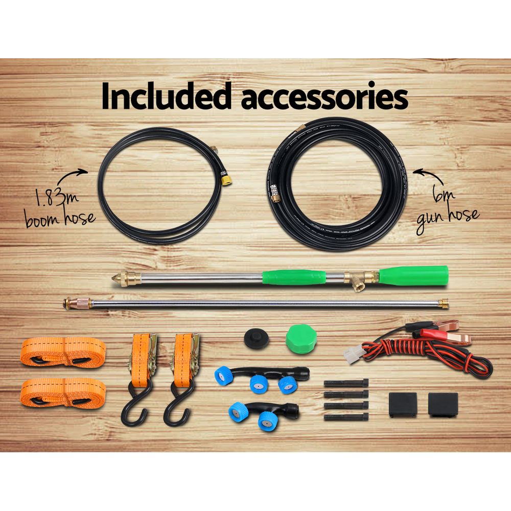 Giantz 100L ATV Weed Sprayer 5M Boom Trailer Spot Spray Tank Farm Pump-Home & Garden > Garden Tools-PEROZ Accessories