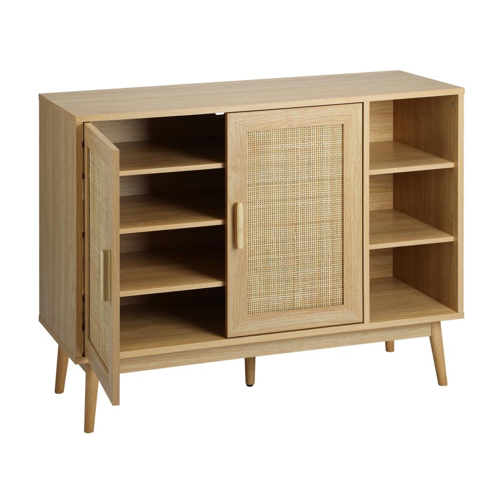 Oikiture Shoe Rack Shoes Storage Cabinet Sideboard Organiser Rattan Furniture-Shoe Storage Cabinet-PEROZ Accessories