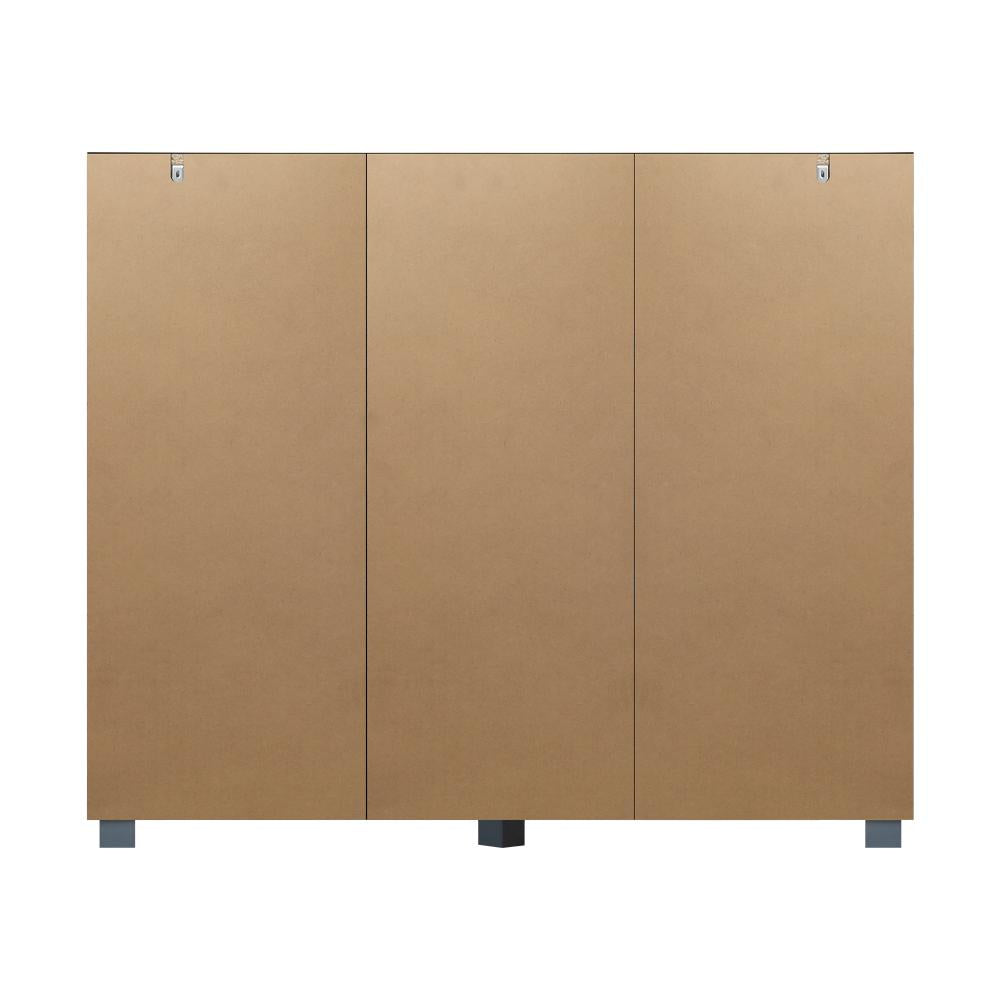 Oikiture Shoes Cabinet Shoe Storage Rack Organiser Shelf 3 Doors 30 Pairs Wooden-Shoe Storage Cabinet-PEROZ Accessories