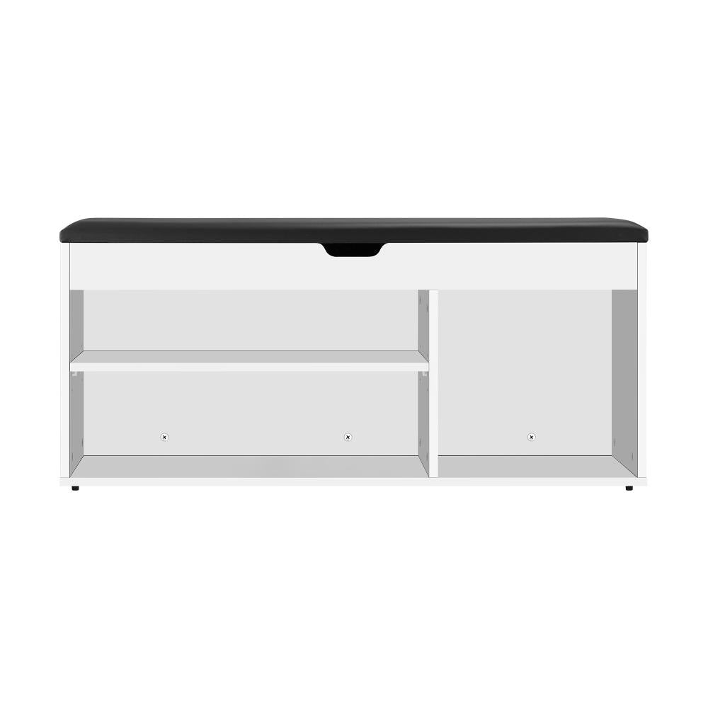 Oikiture Shoe Cabinet Bench Shoe Storage Rack PU Padded Seat Organiser Shelf-Shoe Bench-PEROZ Accessories