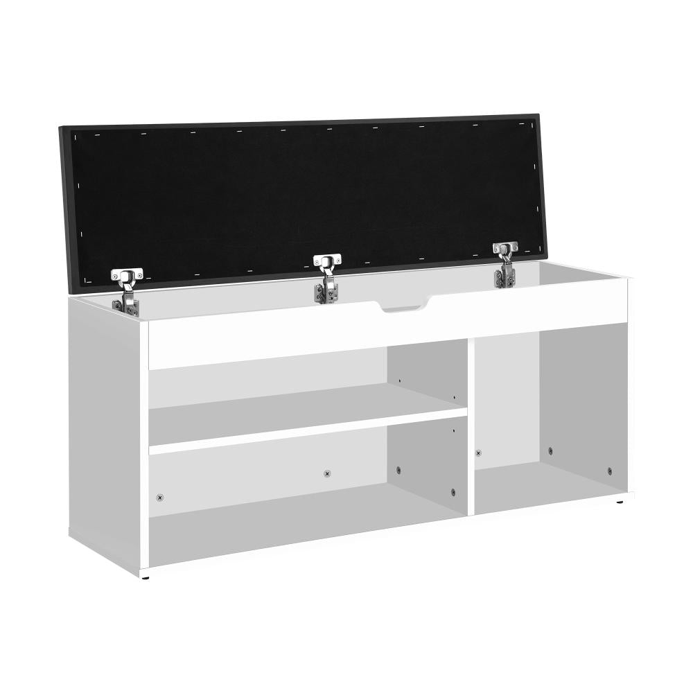 Oikiture Shoe Cabinet Bench Shoe Storage Rack PU Padded Seat Organiser Shelf-Shoe Bench-PEROZ Accessories