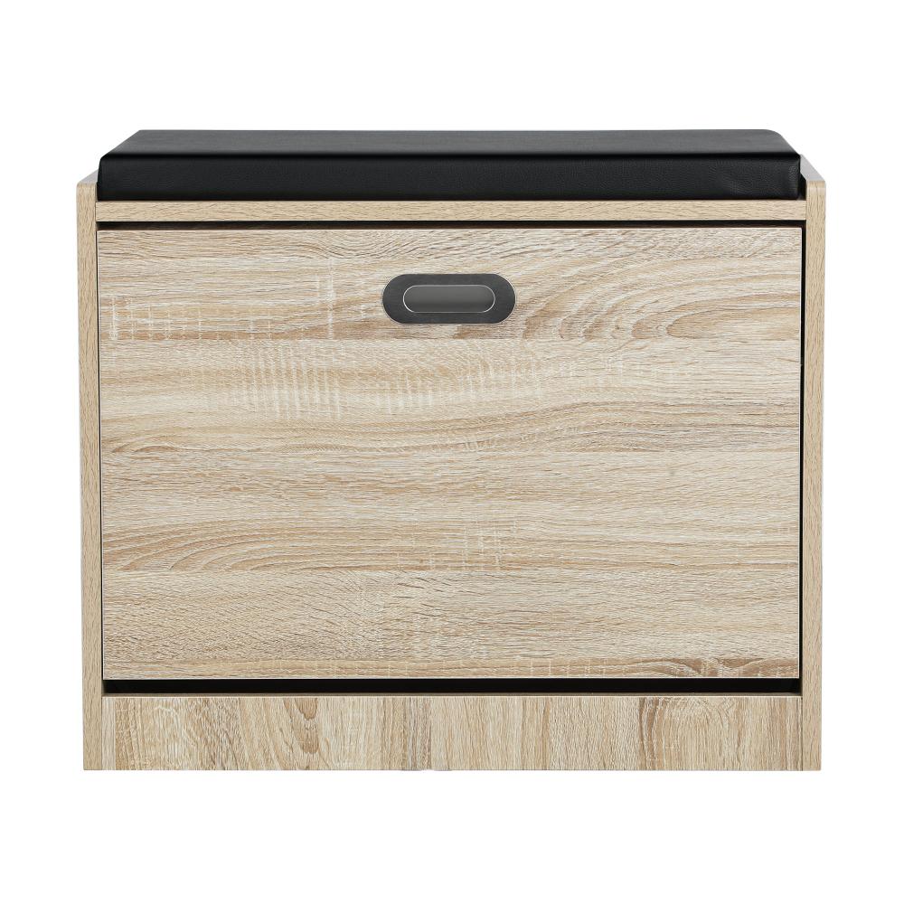 Oikiture Shoe Cabinet Bench Shoes Storage Shelves Shelf Organiser Cupboard Wooden 0.6M 15 Pairs-Shoe Bench-PEROZ Accessories
