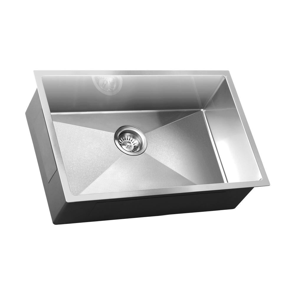 Shop Welba Kitchen Sink Stainless Steel Bathroom Laundry Basin Single Silver 70X45CM | PEROZ Australia