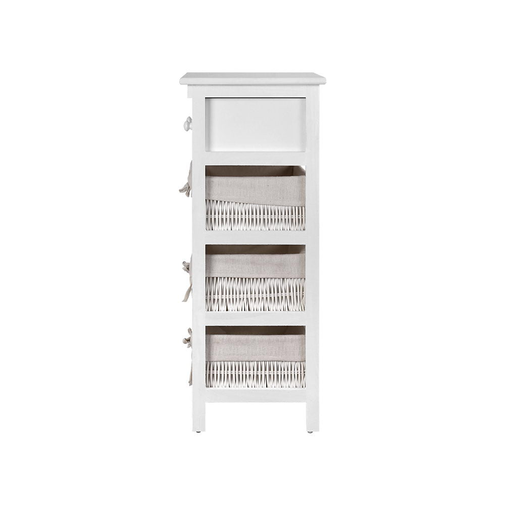 Artiss 3 Basket Storage Drawers - White-Furniture > Bedroom - Peroz Australia - Image - 5