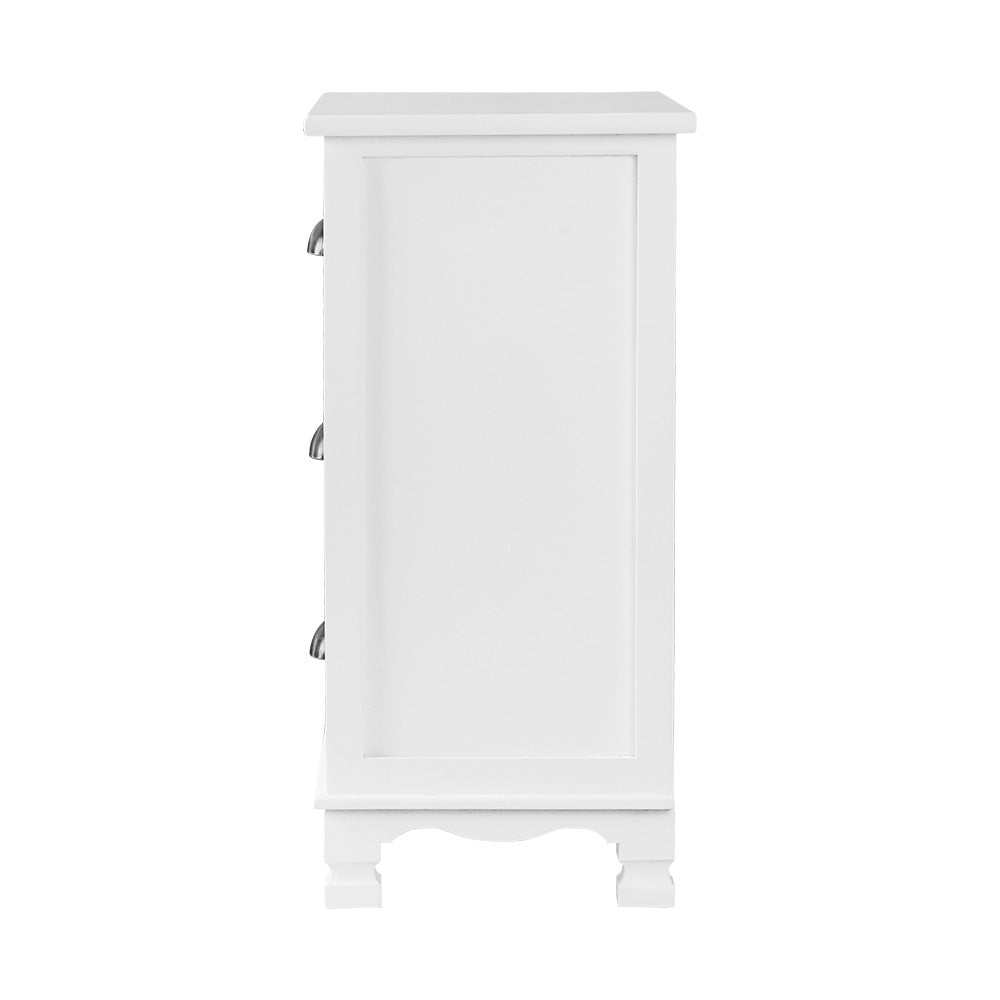 Artiss Vintage Bedside Table Chest Storage Cabinet Nightstand White-Bedside Tables - Peroz Australia - Image - 5