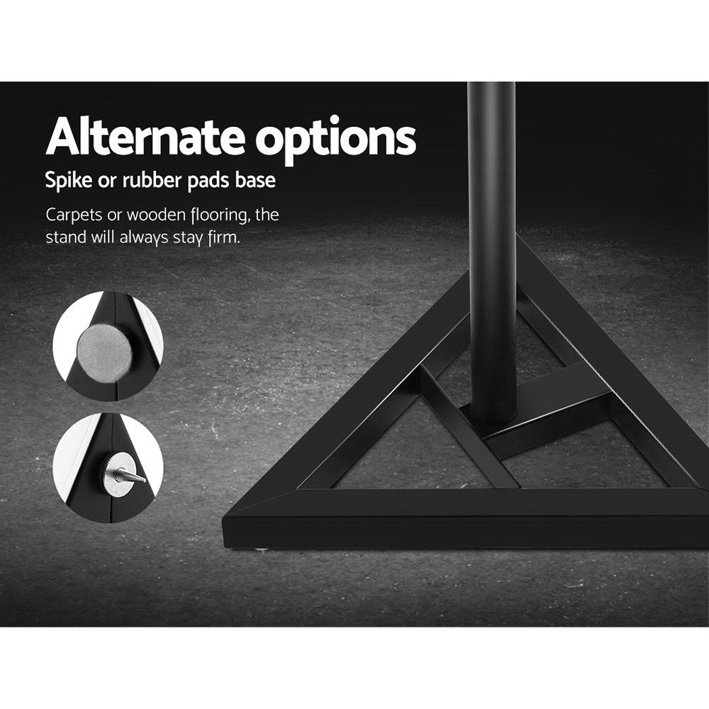 Set of 2 120CM Surround Sound Speaker Stand - Black-Audio & Video > Musical Instrument & Accessories-PEROZ Accessories