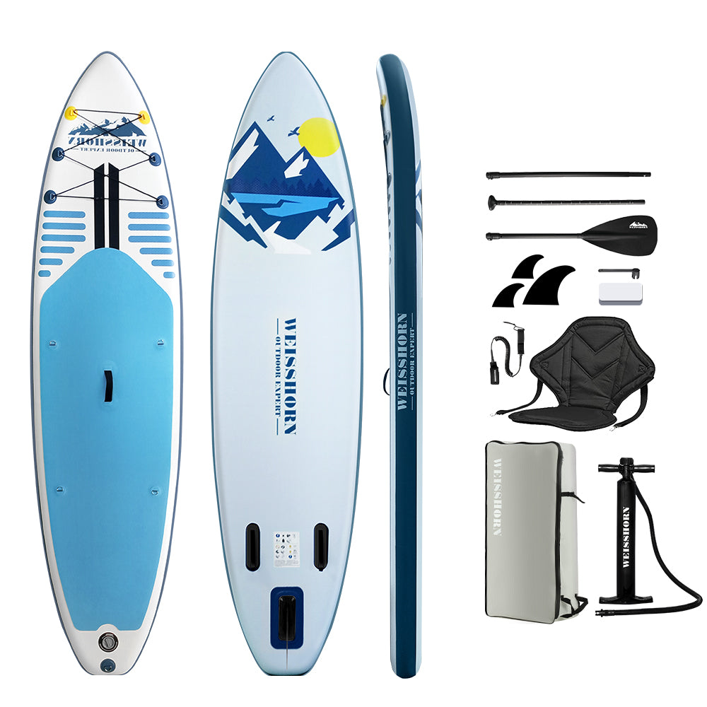 Weisshorn Stand Up Paddle Board Inflatable SUP Surfboard Paddleboard Kayak 10FT-Outdoor > Boating-PEROZ Accessories