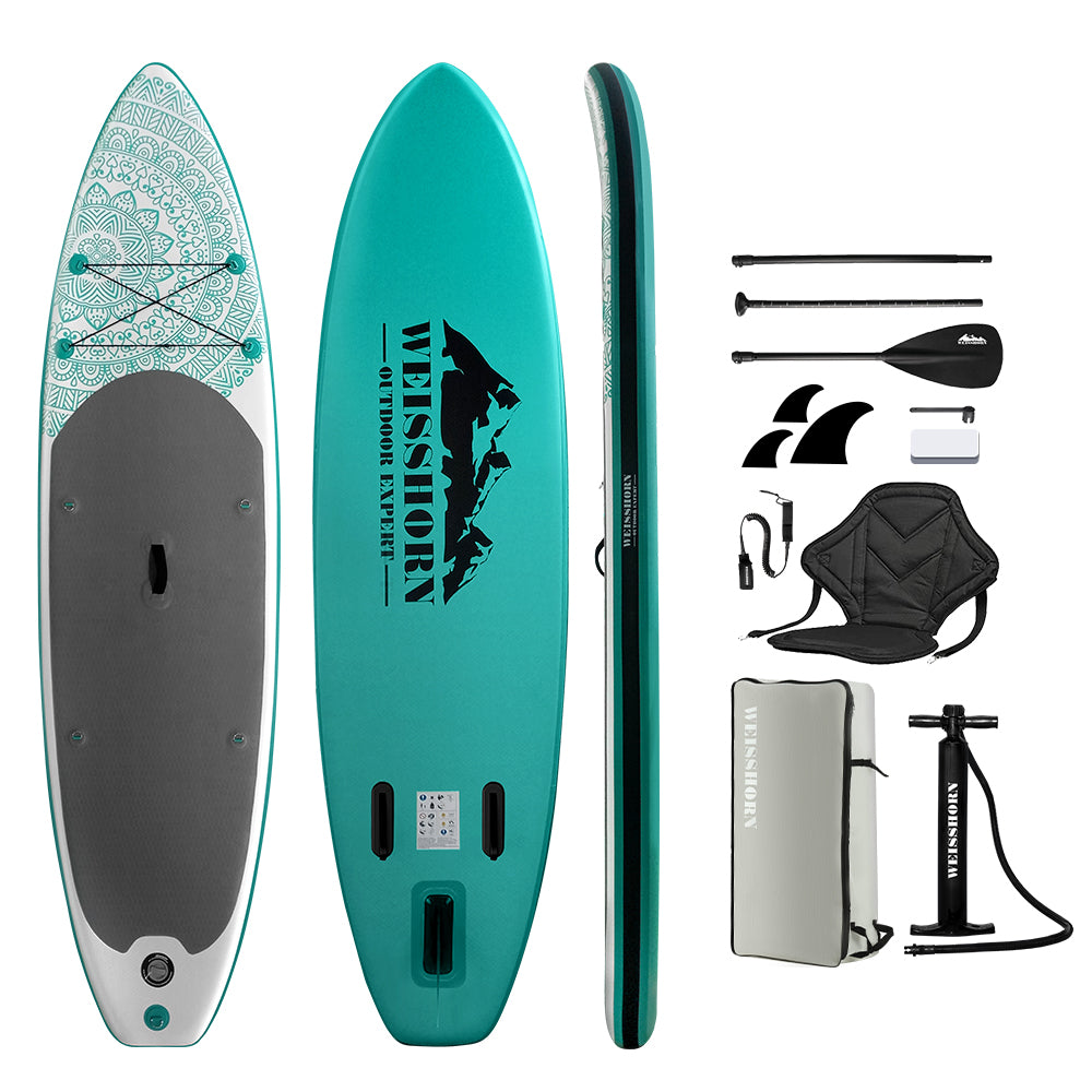 Weisshorn Stand Up Paddle Board Inflatable Kayak Surfboard SUP Paddleboard 10FT-Outdoor > Boating-PEROZ Accessories
