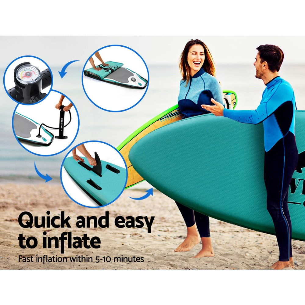 Weisshorn Stand Up Paddle Board Inflatable Kayak Surfboard SUP Paddleboard 10FT-Outdoor > Boating-PEROZ Accessories