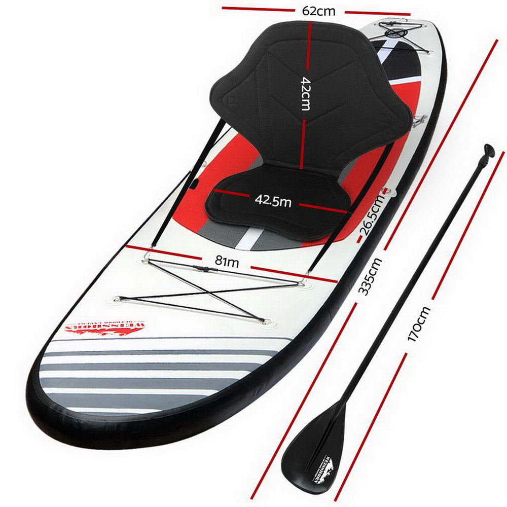 Weisshorn Stand Up Paddle Boards SUP 11ft Inflatable Surfboard Paddleboard Kayak-Outdoor > Boating-PEROZ Accessories