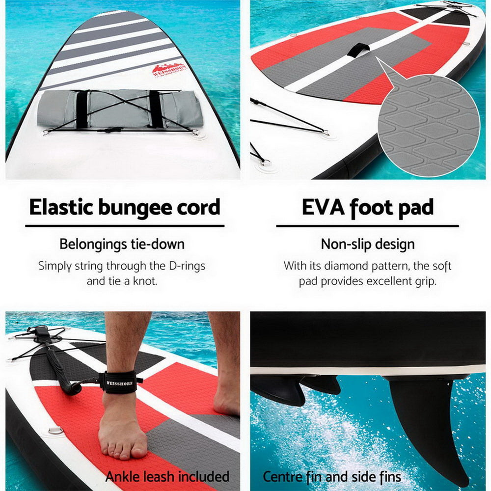 Weisshorn Stand Up Paddle Boards SUP 11ft Inflatable Surfboard Paddleboard Kayak-Outdoor > Boating-PEROZ Accessories