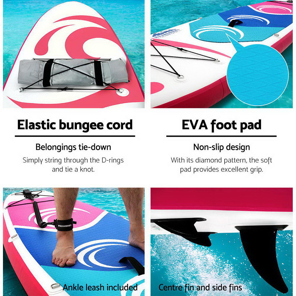 Weisshorn Stand Up Paddle Board 11ft Inflatable SUP Surfboard Paddleboard Kayak-Outdoor > Boating-PEROZ Accessories