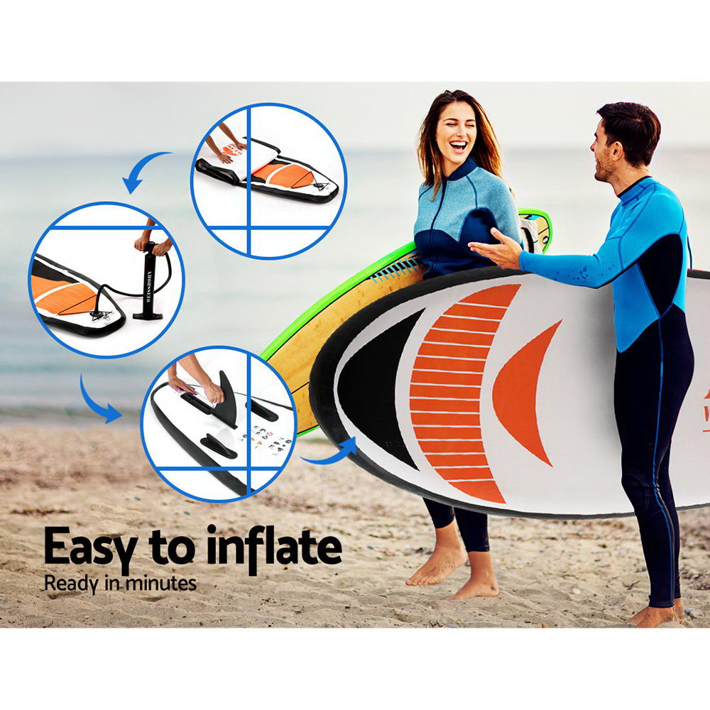 Weisshorn Stand Up Paddle Board Inflatable 11ft SUP Surfboard Paddleboard Kayak-Outdoor > Boating-PEROZ Accessories