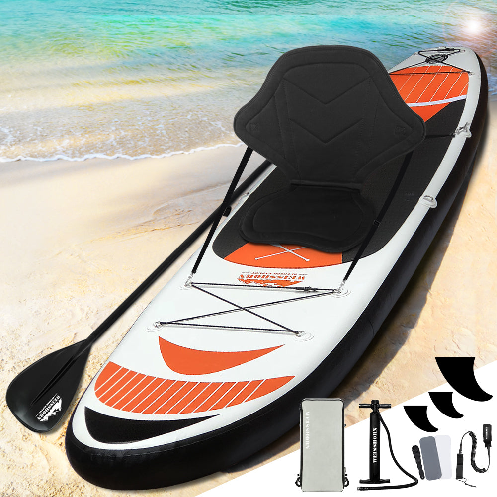 Weisshorn Stand Up Paddle Board Inflatable 11ft SUP Surfboard Paddleboard Kayak-Outdoor > Boating-PEROZ Accessories