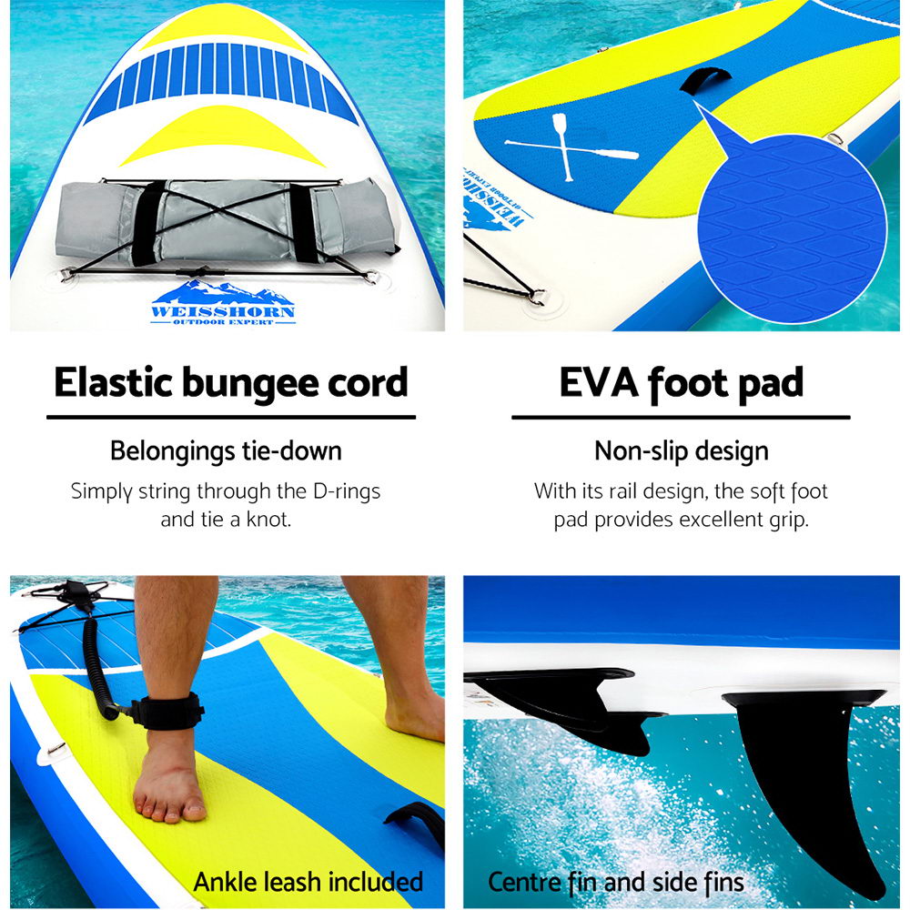 Weisshorn Stand Up Paddle Boards 11ft Inflatable SUP Surfboard Paddleboard Kayak-Outdoor > Boating-PEROZ Accessories