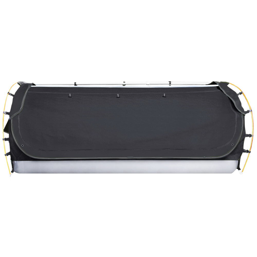 Weisshorn Swag King Single Camping Swags Canvas Free Standing Tent Dome Grey-Outdoor > Camping-PEROZ Accessories