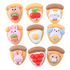 Anykidz Jibbitz Animal Pizza 9pcs Shoe Charm Accessories Jeans Clogs Pendants Designer Ornament for Crocs-Shoe Accessories-PEROZ Accessories