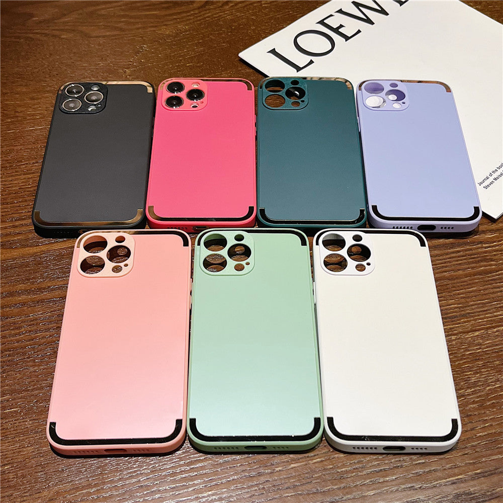 Anymob iPhone Case Neon Frosted Skin Feel Camera Protection Mobile Cover For iPhone 14 11 12 13 Pro XS Max X XR 7 8 Plus-Mobile Phone Cases-PEROZ Accessories