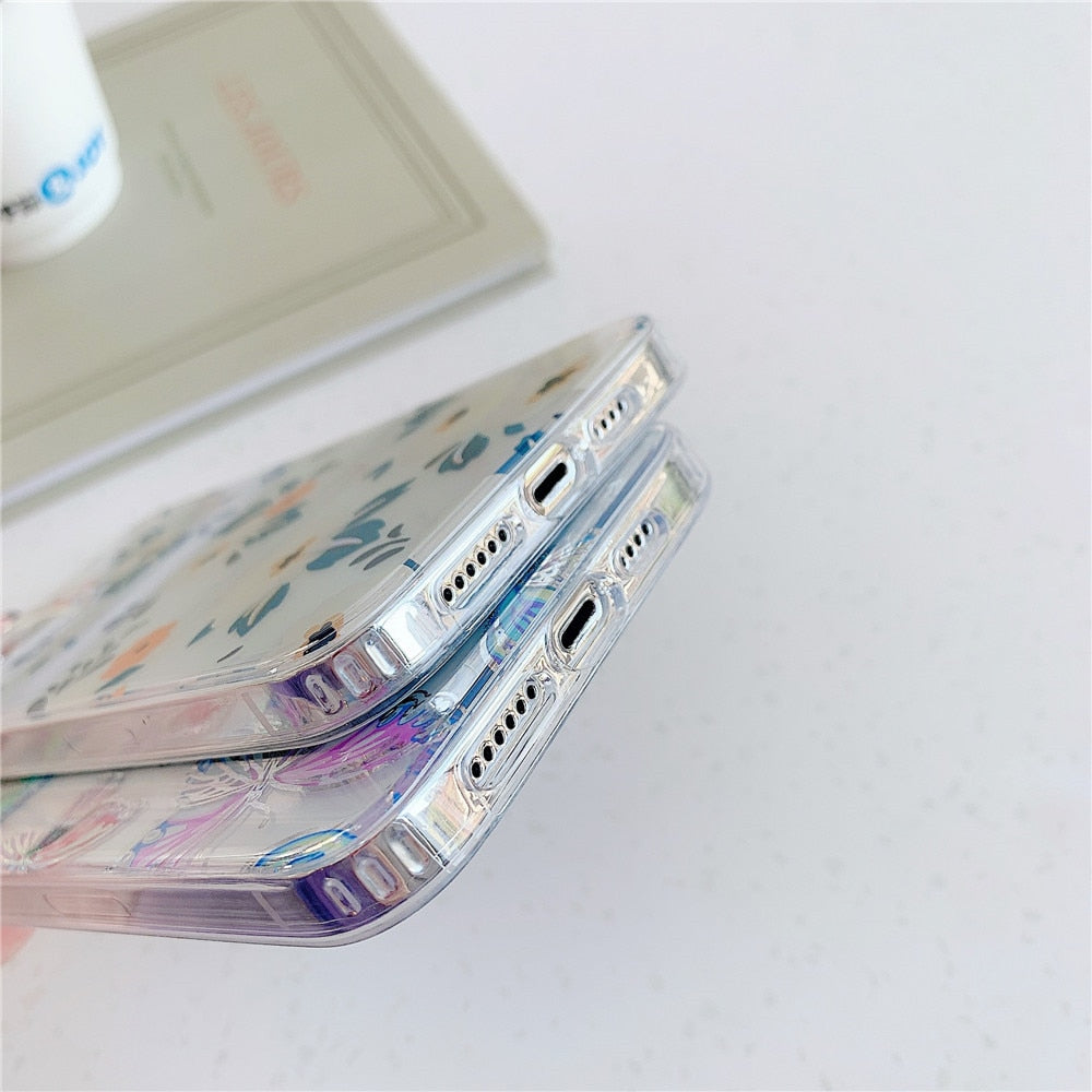Anymob iPhone Daisy Phone Case Transparent Shockproof Protective Cases Cover-Mobile Phone Cases-PEROZ Accessories