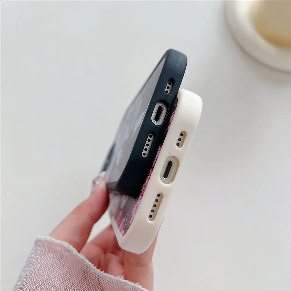 Anymob iPhone Case Shockproof Blue Cute Panda Phone Case Silicone Lens Protective Shockproof Cover-Mobile Phone Cases-PEROZ Accessories