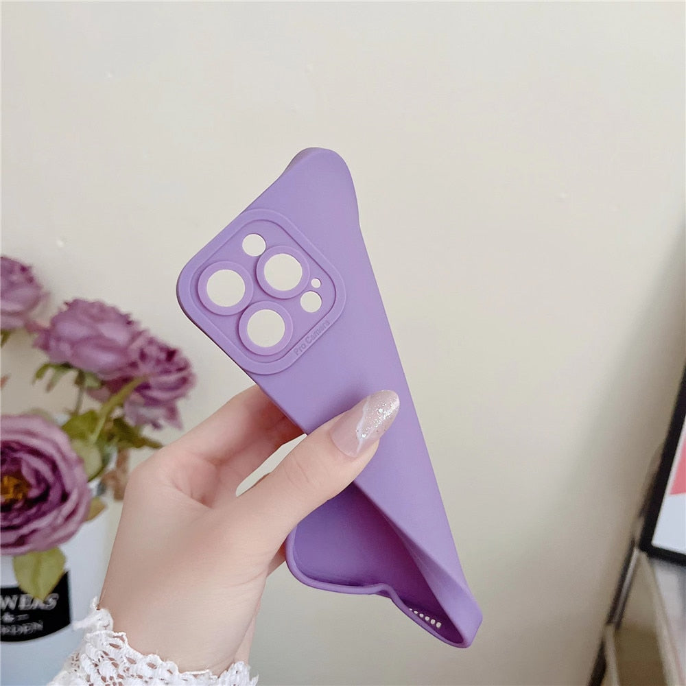 Anymob iPhone Case Blue Camera Protective Silicone Shockproof Soft Cover-Mobile Phone Cases-PEROZ Accessories