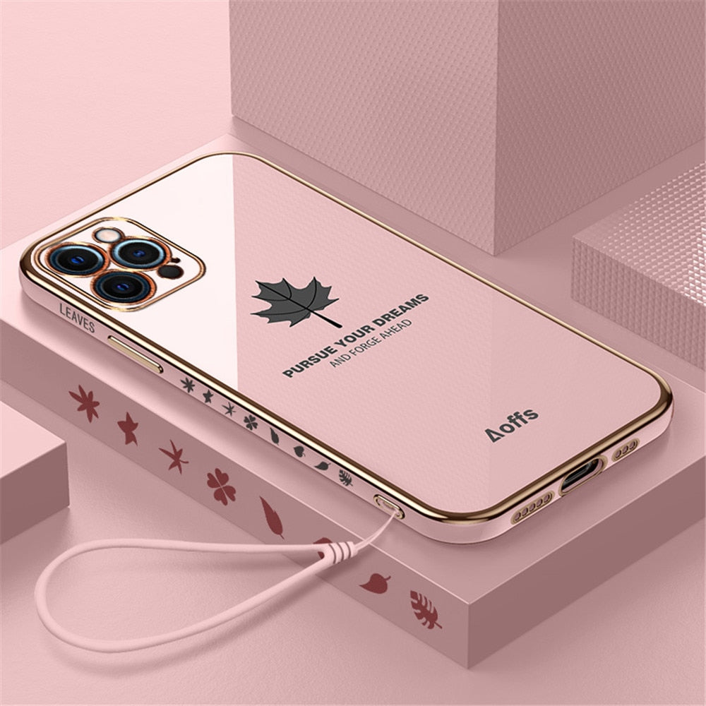 Anymob iPhone Red Electroplated Soft Cover Square Edge Bumper Phone Case-Mobile Phone Cases-PEROZ Accessories