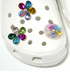 Anykidz 1pc Rotating Crystal Flower Shoe Charm Accessories Jeans Clogs Pendant Pin Designer Ornament Jibbitz for Crocs-Shoe Charms-PEROZ Accessories