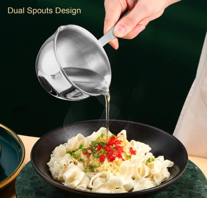 Anygleam Cookware Pouring Pots 1PC Silver Mini Sauce Heating Stainless Steel Kitchen Chocolate Pot Butter Milk Drip Pot Small With Handle-Pots-PEROZ Accessories