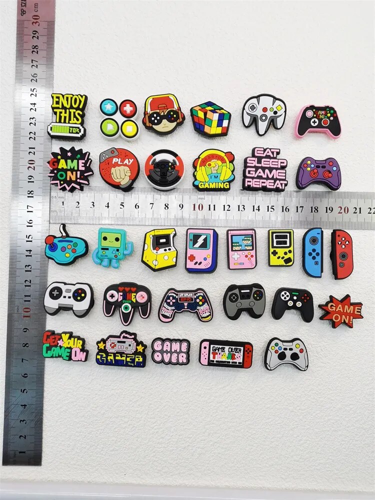 Anykidz 31Pcs Original Game Theme Shoe Charm Accessories Jeans Clogs Pendants Designer Ornament Jibbitz for Crocs-Shoe Accessories-PEROZ Accessories