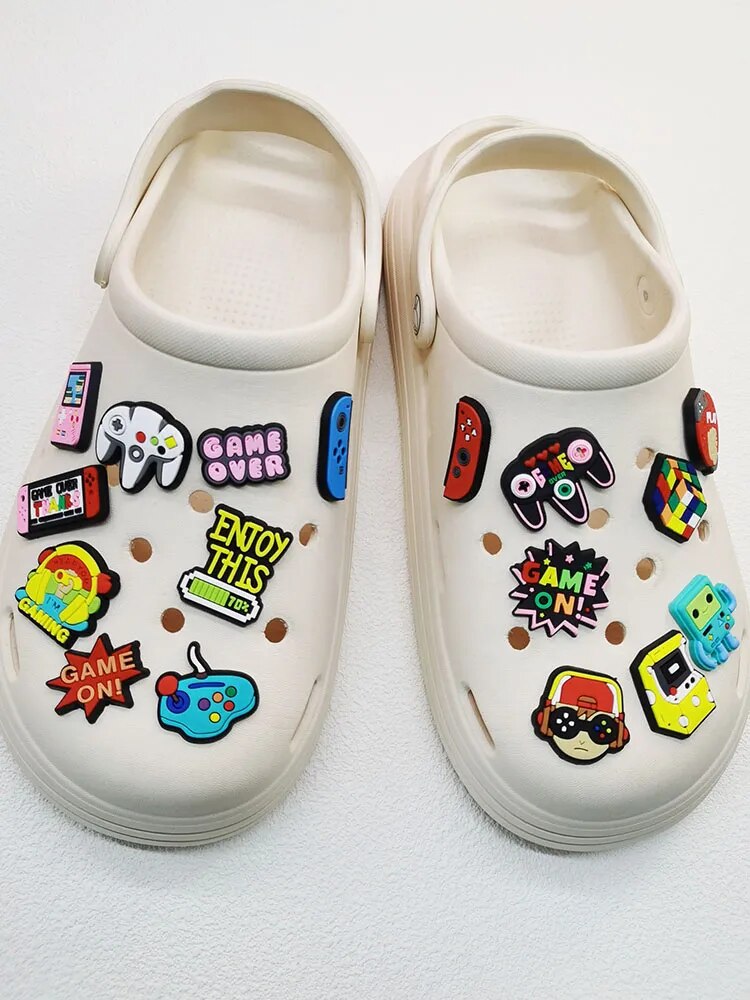 Anykidz 31Pcs Original Game Theme Shoe Charm Accessories Jeans Clogs Pendants Designer Ornament Jibbitz for Crocs-Shoe Accessories-PEROZ Accessories