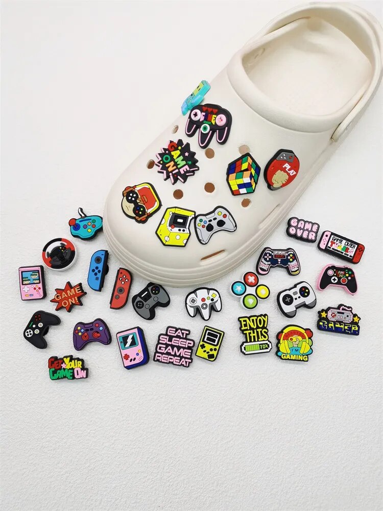 Anykidz 31Pcs Original Game Theme Shoe Charm Accessories Jeans Clogs Pendants Designer Ornament Jibbitz for Crocs-Shoe Accessories-PEROZ Accessories